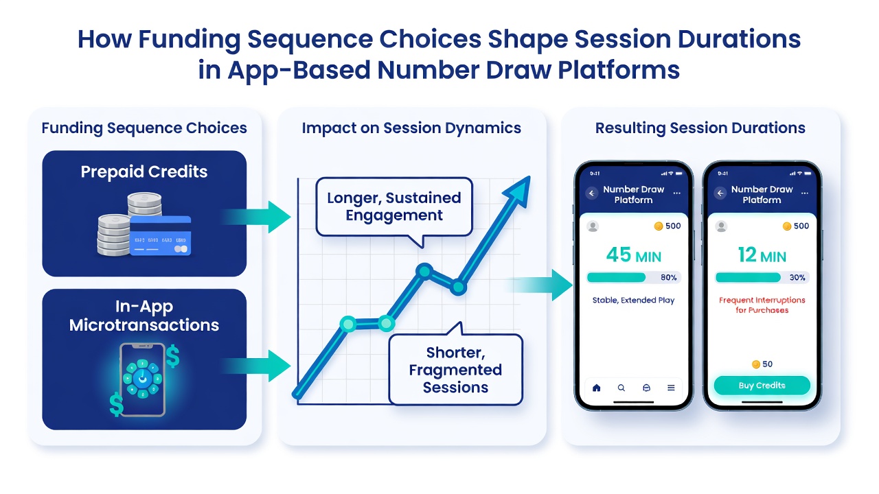 Analytics dashboard displaying session duration metrics tied to funding sequence data