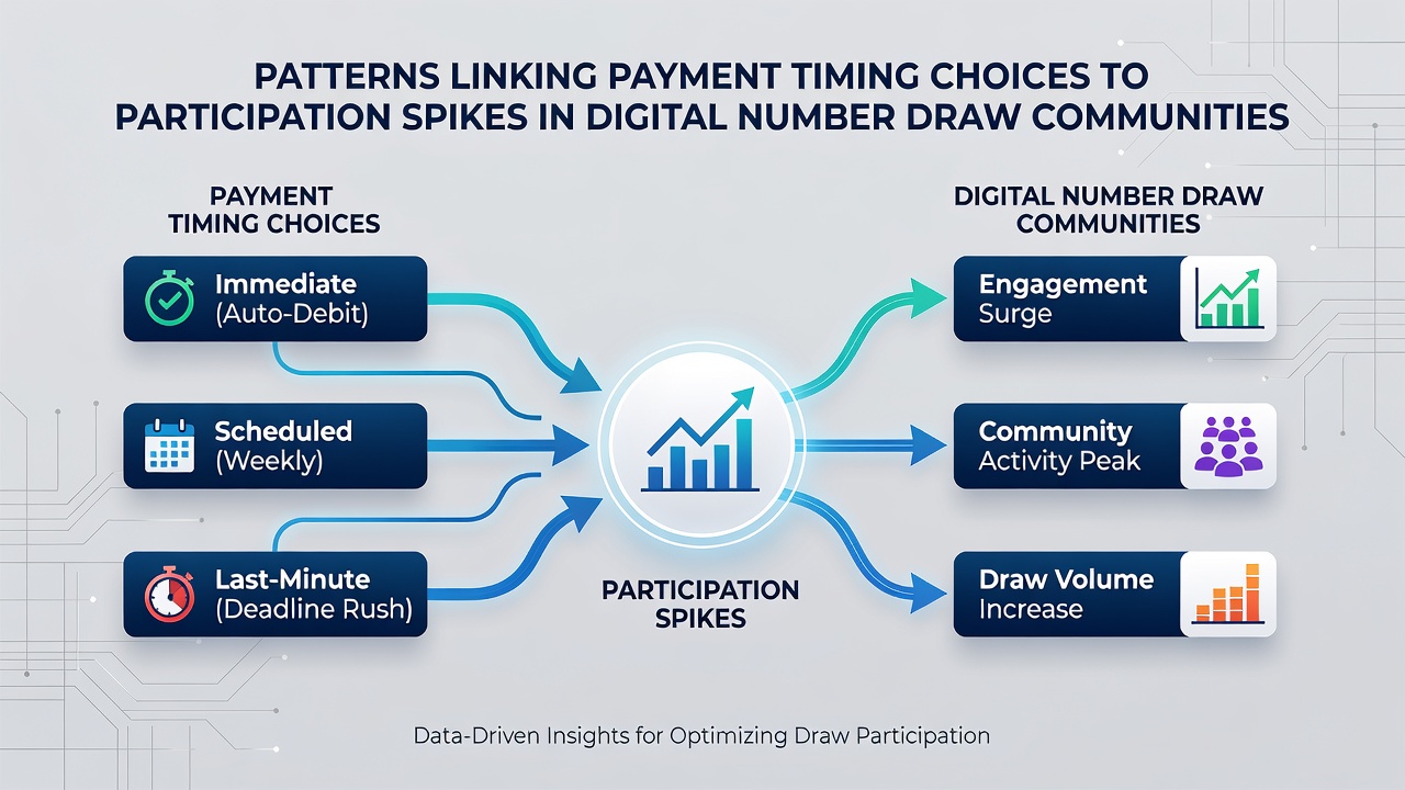 Visualization of user activity spikes tied to deposit windows in number draw environments
