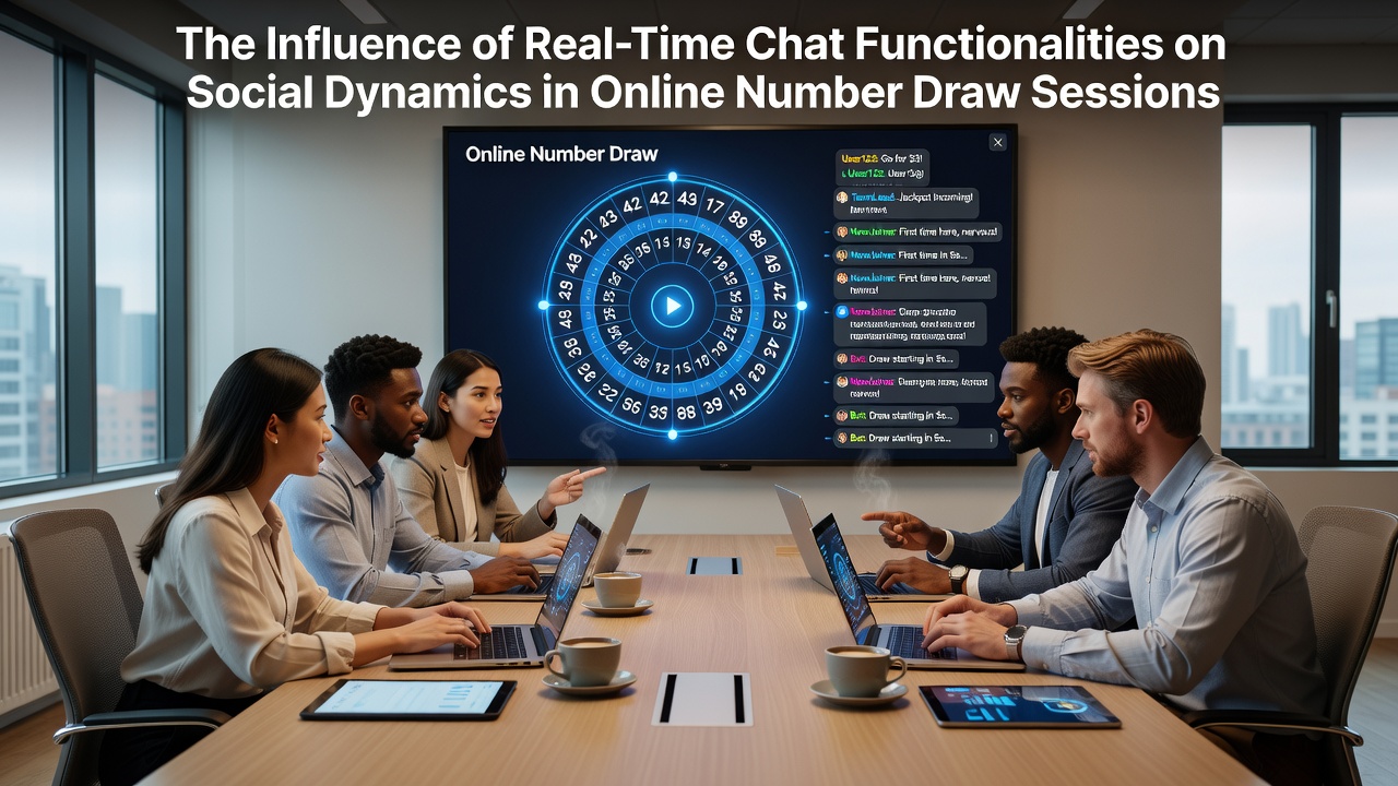 Players engaging through real-time chat during an online number draw session on a digital platform interface